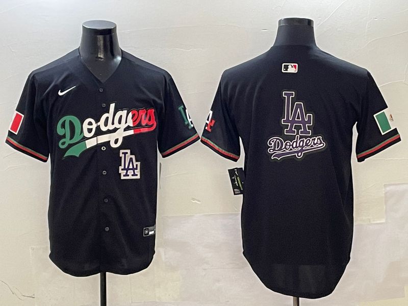 Men Los Angeles Dodgers Blank Black Mexico Second generation Nike 2025 MLB Jersey style 24